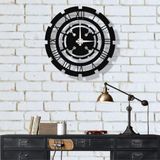 DEKADRON Roma Benzersiz Tasarım Metal Duvar Saati Roma Rakamları Roma Rakamları - Metal Duvar Sanatı Eserleri - Metal Duvar Dekoru Ev Ofis Dekorasyonu Modern Endüstriyel Sessiz Hareket (15" G x 15"