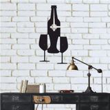 Dekadron Şaraplıklı Metal Dekor 38x38 cm
