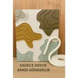 Dekals 10 Metre Beyaz Bant Tablo Dekorasyon Bandı Kendinden Yapışkanlı Tuval Dekorasyon Fitili