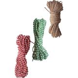 Dekals 3lü Set 3X10=30MT Süsleme Ipi Marteniçka Ipi Hediye Paketleme Ambalaj Ip Şans Bileklik Mart Ipi