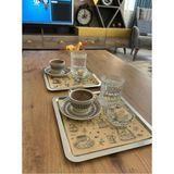 Dekals 40 Adet Coffee Desenli Desen Kahve Kraft Fincan Altlığı Sunum Kağıdı