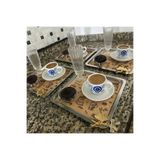 Dekals 40 Adet DESENLİ KAĞIT 20x20 Kahve Sunum Kağıdı Kahve Tepsi Servis Altlığı