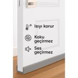Dekals 5 Adet Gri Kapı Altı Süngeri Ses Koku Rüzgar Önleyici Isı Yalıtım Süngeri
