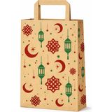 Dekals 5 Parça Ramazan Temalı Kraft Hediye Paketi 27 x 32 cm Şık ve Kullanışlı Doğal Kağıt