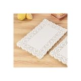 Dekals 50 li Dantel Dikdörtgen Runner Desenli Servis Kağıdı Estetik Sunum Kağıdı 26x37 cm