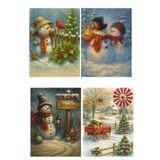 Dekals 9 Çeşit 11x14 Simli Tebrik Kartı Kartpostal Seti Model -4 Yılbaşı Yeniyıl Temalı Nostalji