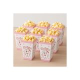 Dekals İlk Dişim Pembe Temalı Popcorn Kutusu 8'li | Kız Bebek Diş Buğdayı Partisi
