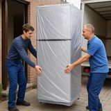 Dekals Ultra Kalın Buzdolabı Taşıma Koruma Naylonu Çizilmeye Kirlenmeye Karşı Şeffaf Kılıf Tek Kapı Uyumlu