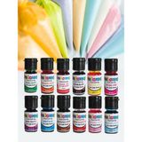 Dekamis Gıda Boyası ve Krema Torbası Seti - 12 Adet Sıvı Gıda Boyası 10 ml + 12 Adet Krema Sıkma Torbası
