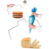 Dekamis Pasta Kesme Teli 32 Cm +10 Lu Krema Sıkma Torbası ( Pasta Teli Yedek Tel Hediyeli )