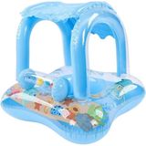 Dekan Oyuncak Mavi Gölgelikli Bebek Yüzme Simiti 71 × 60 cm 0-3 Yaş İçin Güvenli Eğlence