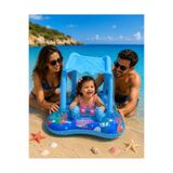 dekan toys Gölgelikli Bebek Deniz Simidi Oturaklı Baby Float UV Korumalı Şişme Gölgelikli Simit