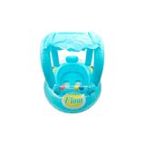 dekan toys Oyuncaklı Gölgelikli Bebek Botu, Bebek Simidi, Güneşten Koruyucu, Mavi