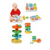 dekan toys Yağmur Damlası (çıngıraklı Top Oyunu ) + Sevimli Hayvanlar Bul Tak Eğitici Ve Zeka Geliştirici Set