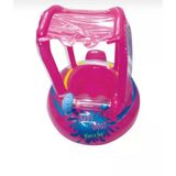 Dekantoys Pembe 0-3 Yaş Şişme Oturaklı Gölgelikli Bebe Flotörü Bebek Simidi Gölgelikli Deniz