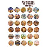DEKAPAK 30 Çeşit Ramazan Etiketi 30 Günlük Ramazan Advent Calender Etiketi Hediye Kutusu Etiketi