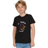 Dekim Moda Erkek Çocuk Kısa Kollu Bisiklet Yaka Aslan Baskılı Islami Sahabe T-Shirt - 9 - 10 Yaş - 000-Siyah