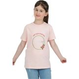 Dekim Moda Kız Çocuk Kısa Kollu T-Shirt Bisiklet Yaka Islami Besmele Baskılı Fırfırlı - 9 - 10 Yaş - Somon