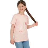 Dekim Moda Kız Çocuk Kısa Kollu T-Shirt Bisiklet Yaka Islami Elif Nesli Baskılı - 9 - 10 Yaş - Somon