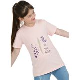 Dekim Moda Kız Çocuk Kısa Kollu T-Shirt Bisiklet Yaka Islami Lila Elif Nesli Baskılı - 9 - 10 Yaş - Somon