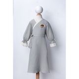 Dekim Moda Müslin Çocuk Namaz Elbisesi | Kabe Çiçekli - 5 - 6 Yaş - Yeşil