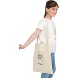 Dekim Moda Omuz Askılı Çanta Iyi Kalpli Ol ! - 10D-Krem - 35*40