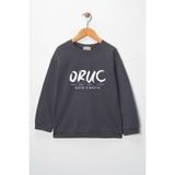 Dekim Moda Sweatshirt Çocuk "oruç" Baskılı Pamuklu - Mor - 15 - 16 Yaş