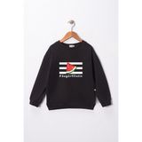 Dekim Moda Sweatshirt Çocuk "özgür Filistin" Baskılı Pamuklu - Mor - 5 - 6 Yaş
