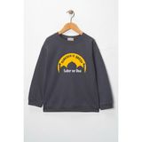 Dekim Moda Sweatshirt Çocuk "sabır ve Dua" Baskılı Pamuklu - Mor - 9 - 10 Yaş