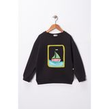 Dekim Moda Sweatshirt Çocuk "sumud, Özgür Filistin" Baskılı Pamuklu - Mor - 7 - 8 Yaş