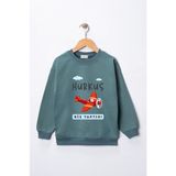Dekim Moda Sweatshirt Çocuk "uçak" Baskılı Pamuklu - Mor - 15 - 16 Yaş
