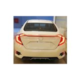 Dekis Garaj CIVIC FC5 2016-2021 IÇIN UYUMLU HAREKETLI SINYALLI LED STOP VE SPOILER TAKIMI KIRMIZI