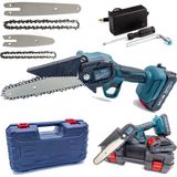 Deko 24V 5AH 2000W Çift Akülü 10-15CM Uzun Kısa Pala 2x Zincir Şarjlı Dal Kesme Budama Bıçkı Testeresi