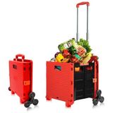 Deko 6 Tekerlekli Katlanır Portatif Koli Yük Taşıma Arabası 100KG 55L Kapasite ve Dayanıklı Malzeme
