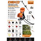 Deko 63Cc Profesyonel Sırt Tırpanı 16 Parça Full Set | Zeytin Toplama Aparatı + Çapalama + Zincirli