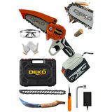 Deko 88V 10AH 2x Çift Akülü Çantalı Şarjlı Dal Kesme Budama Bıçkı Testeresi + Fındık Çakısı