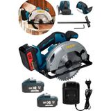 Deko Çift Akülü Multi Brushless Function 185MM Açı Ayarlı Akülü Daire Testere Ahşap Sunta Kesme 58V 10AH