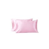Deko Dekor %100 Saten 50x70 Cm 2 Adet Pudra Pembe Saten Yastık Kılıfı