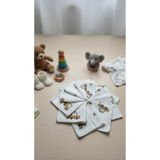 Deko Dekor 10'lu Desenli Müslin Bebek Ağız Mendili %100 Pamuk 25x25 Cm