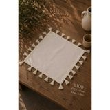 Deko Dekor Fırfırlı Kare Keten Buldan Supla 1 Adet 35x35