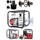 Deko DKT301P 3 Parmak 80MM Metal Çarklı Sistem Benzinli Su Pompası Motopump 7.5hp Güçlü Motor 8mt Emiş