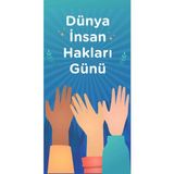 Deko Gonya Dünya Insan Hakları Günü Fotoğraf Panosu Branda 100X200
