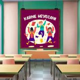 Deko Gonya Okul Karne Heyecanı Temalı Fotoğraf Panosu Branda 100X100