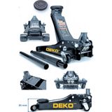 Deko Güçlendirilmiş Çift Çelik Piston Oto Garaj Krikosu - Alçak Şase Araç Krikosu 47 cm Max