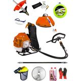 Deko Magnezyum Motor Benzinli Sırt Tipi Tırpan Makinesi Ot Çayır Çalı Kesme Tırpan Makinesi 7.9hp 63CC