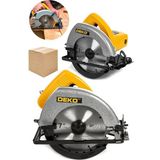 Deko Metal Dişli Sistem Şanzuman Bakır Motor Ahşap Sunta Kesme Daire Testere Makinesi 1400 Watt 185MM
