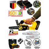Deko Şarjlı Dal Budama Kesme Testeresi Çift Palalı X2 Akü 40Vf Kömürsüz Motor Ağaç Kesme Testeresi
