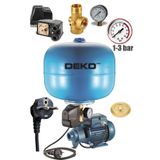 Deko Turkey 24LT Paslanmaz Tank + Hidrofor Motoru 2 Kat 2 Daire Paket Hidrofor Seti Santrifüj Full Bakır Pompa