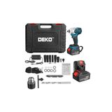 Deko Turkey 48V 10Ah Dksb48 Kömürsüz Bakır Motor Çift Akülü Şarjlı Metal Somun Sökme Bijon Matkap Seti 560N.m
