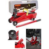 Deko Turkey Çelik 2 TON/2000KG Arabalı Tekerlekli Hidrolik Kriko Plastik Taşıma Çantalı 2 Yıl Garantili Max 33CM